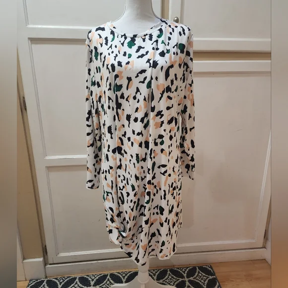 SHEIN's Emery Rose Women's Print Twist Hem Dress NWOT - Picture 5 of 12